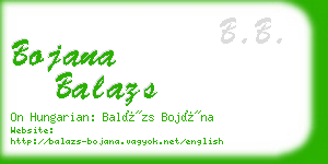 bojana balazs business card